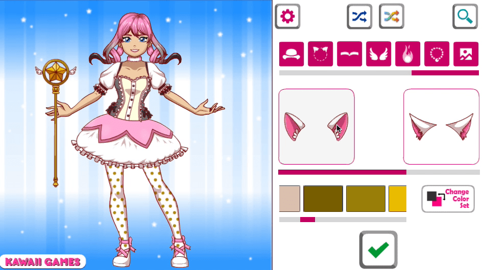 Kawaii Magical Girl Dress Up Game Screenshot 3
