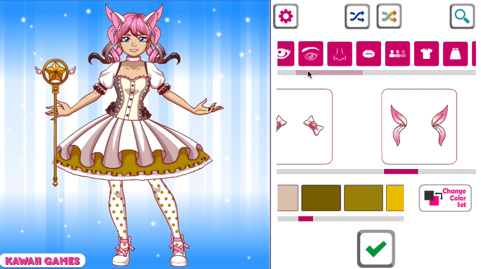 Kawaii Magical Girl Dress Up Game Screenshot 4 Kawaii Magical Girl Dress Up Game Screenshot 4