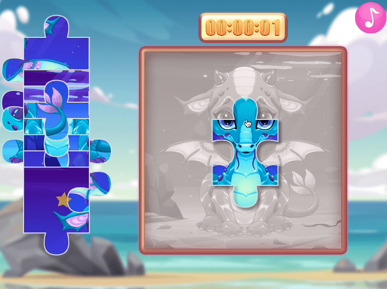 Cute Unicorns And Dragons Puzzle Screenshot 4 Cute Unicorns And Dragons Puzzle Screenshot 4