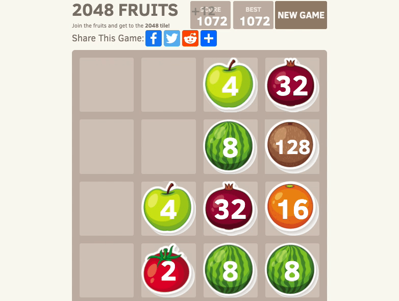 2048 Fruits Screenshot 2