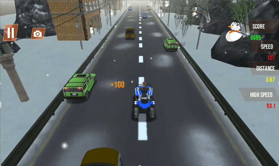 Quad Bike Traffic Racing Mania Screenshot 1