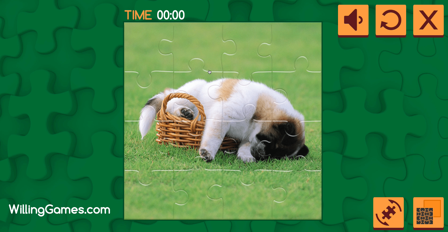 Playful Puppy Outdoor Puzzle Screenshot 3