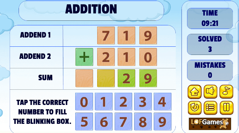 Addition Practice Screenshot 1 Addition Practice Screenshot 1