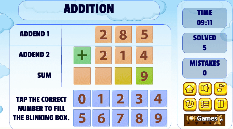 Addition Practice Screenshot 3 Addition Practice Screenshot 3
