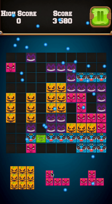 Blocks Puzzle Halloween Screenshot 1