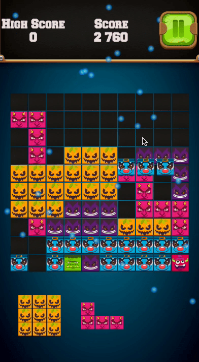 Blocks Puzzle Halloween Screenshot 2