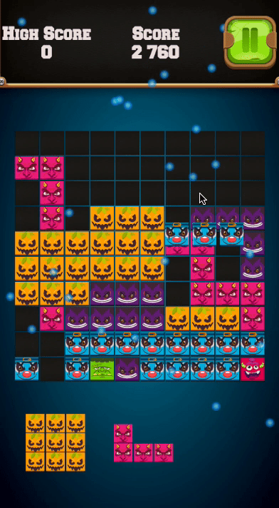 Blocks Puzzle Halloween Screenshot 2 Blocks Puzzle Halloween Screenshot 2