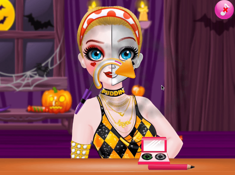 Princess Halloween Makeup Half Faces Tutorial Screenshot 1