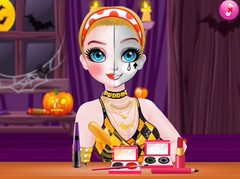 Princess Halloween Makeup Half Faces Tutorial Screenshot 10