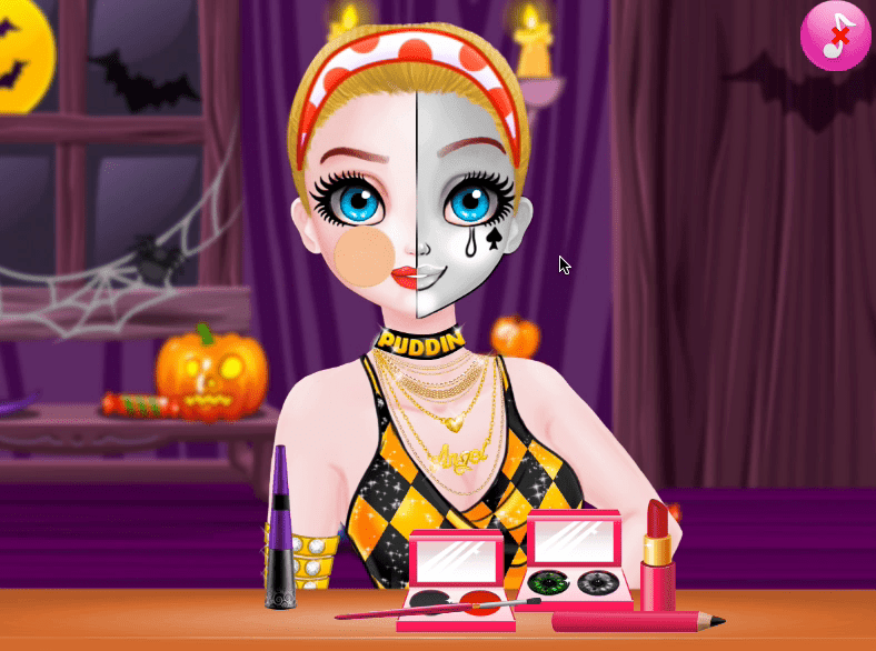Princess Halloween Makeup Half Faces Tutorial Screenshot 13