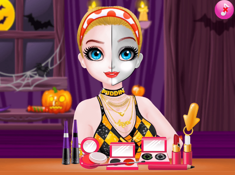 Princess Halloween Makeup Half Faces Tutorial Screenshot 5