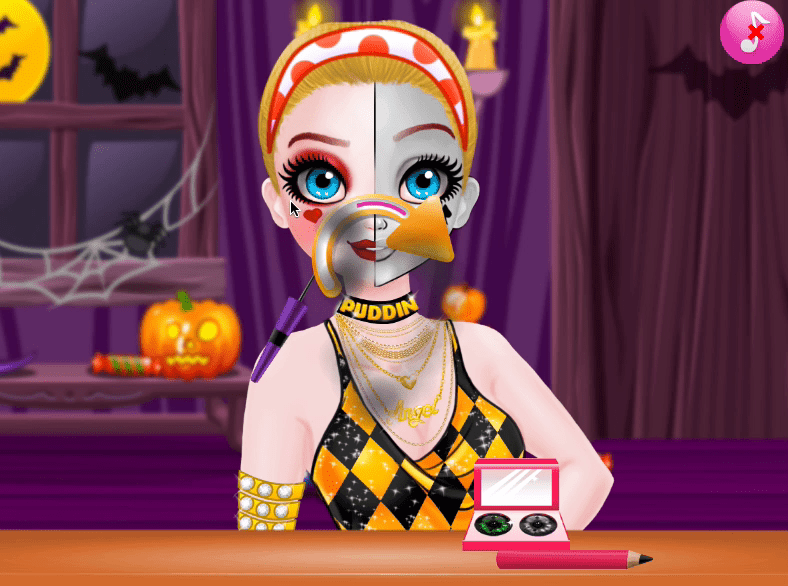 Princess Halloween Makeup Half Faces Tutorial Screenshot 6