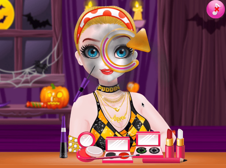 Princess Halloween Makeup Half Faces Tutorial Screenshot 7