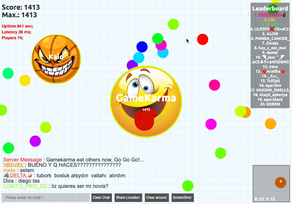 Agar.io Screenshot 1 Agar.io Screenshot 1