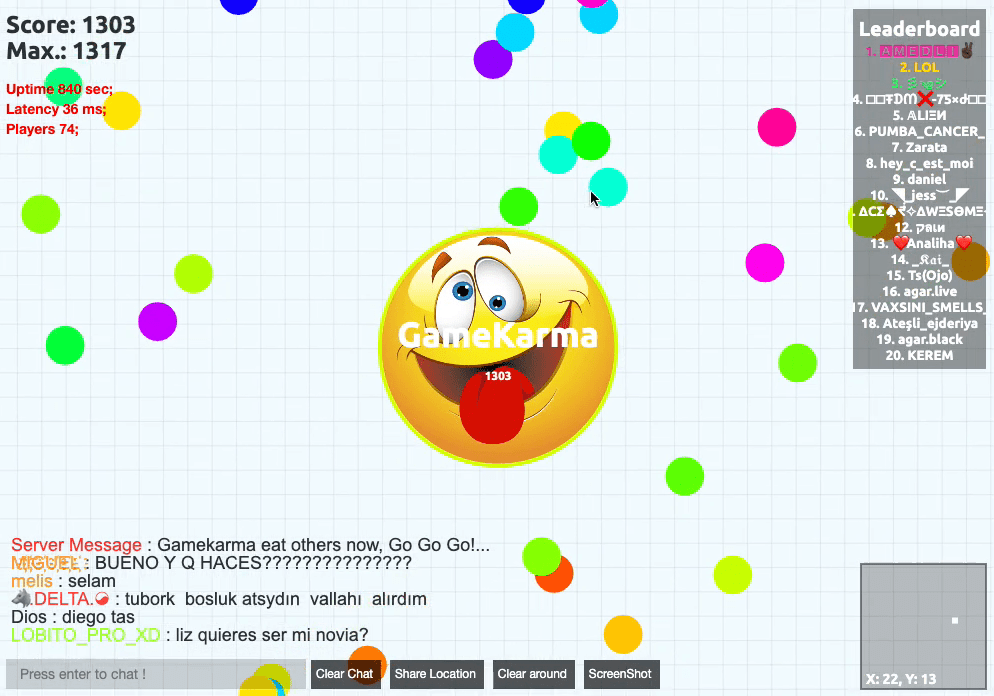 Agar.io Screenshot 2 Agar.io Screenshot 2